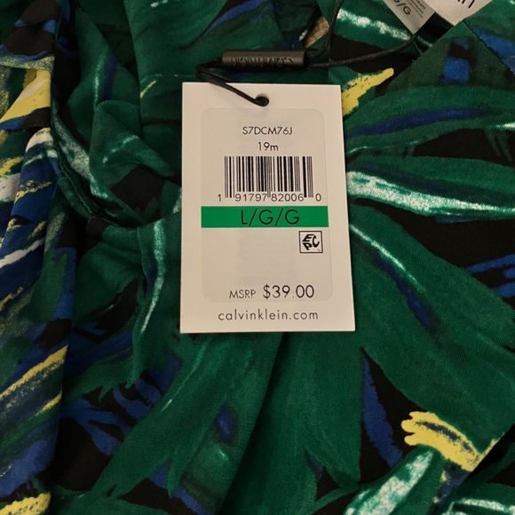 Calvin Klein Tropical Print Tank NWT - Picture 3 of 3